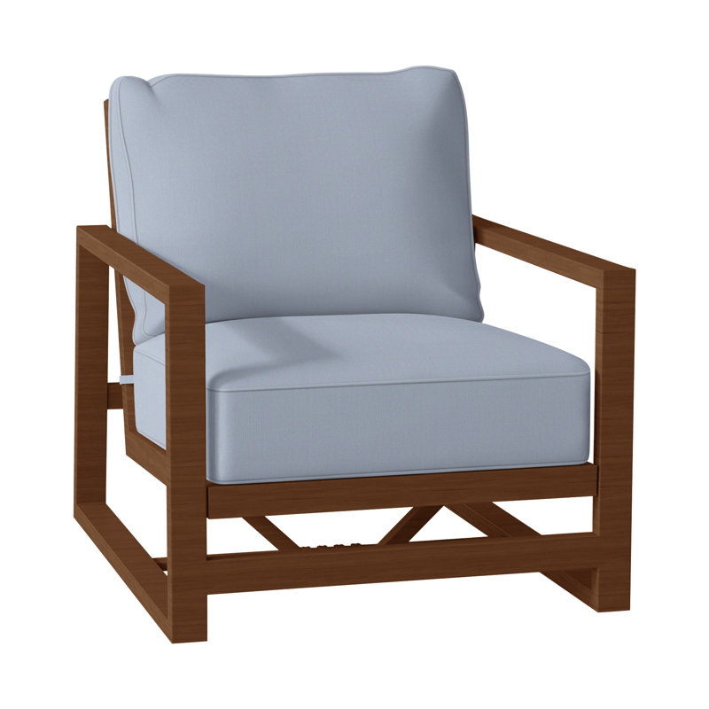 Méridienne Avondale, Welt + bourre standard, Sunbrella® ‑ Arbor Chambray colombe, Chêne