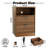 Modern-style nightstand featuring a charging station, RGB LED light strip, and storage space—featuring a grooved wave design with a water-resistant surface.-1749778787