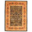 Tapis unique en laine noué à la main style nouvel âge Ushak orange de 10 pi x 13 pi 9 po Yaak