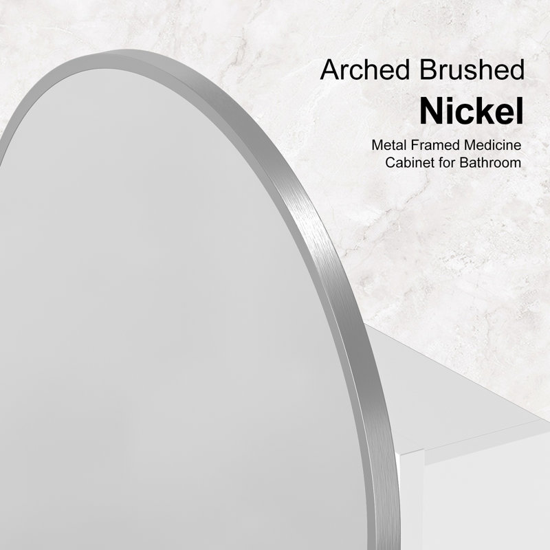 51mm W 76mm H Frameless Medicine Cabinet Mirror 2 Fixed