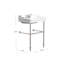 Cheviot Products Évier de salle de bain Essex 24 po avec débordement et base console en métal 31 po-17756040-17756041