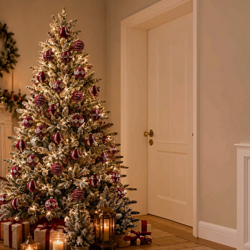 Ensemble de décorations de Noël 12PCS 8cm, C