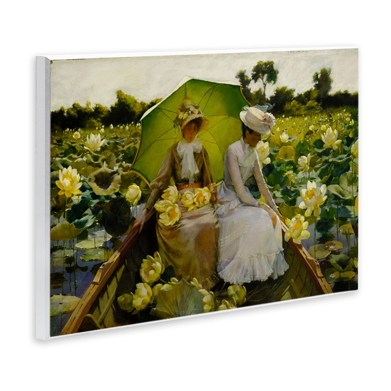 "Classic Lotus Lilies", art mural par one1000paintings, H 13 po x l 19 po