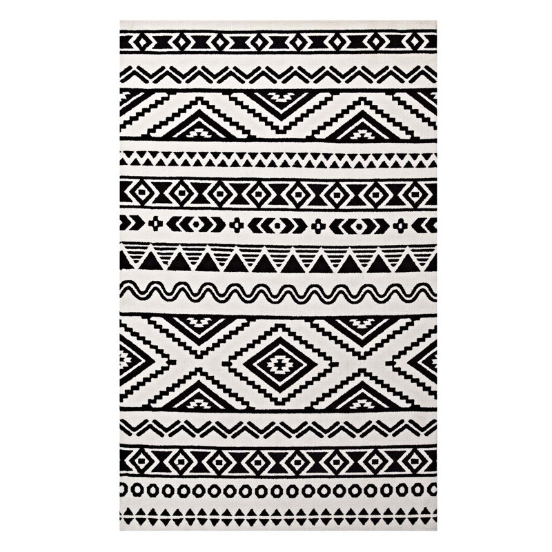 Tapis tribal marocain à motif géométrique Modway Haku, Rectangle 8 pi x 10 pi