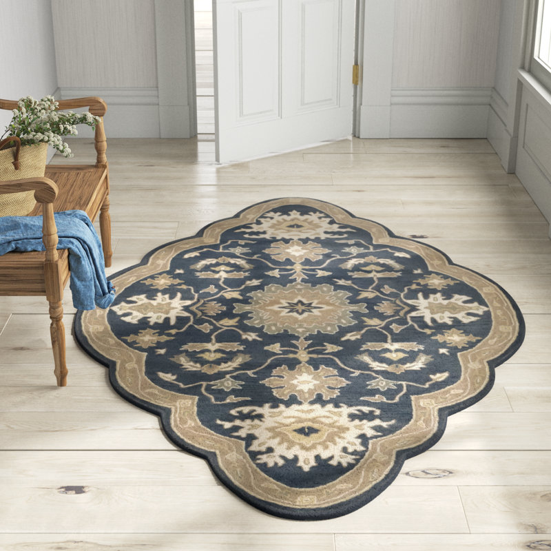 Arden Hand Tufted Wool Floral Indoor Rug, Novelty 5' x 8'