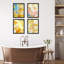 «Pastel Watercolor Paint Stroke Collage», ensemble de 4 impressions murales géométriques abstraites encadrées sur papier, impression de 4 pièces-93012212-93012211