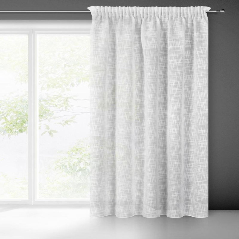 Room Darkening Curtain Single Panel, White Tape