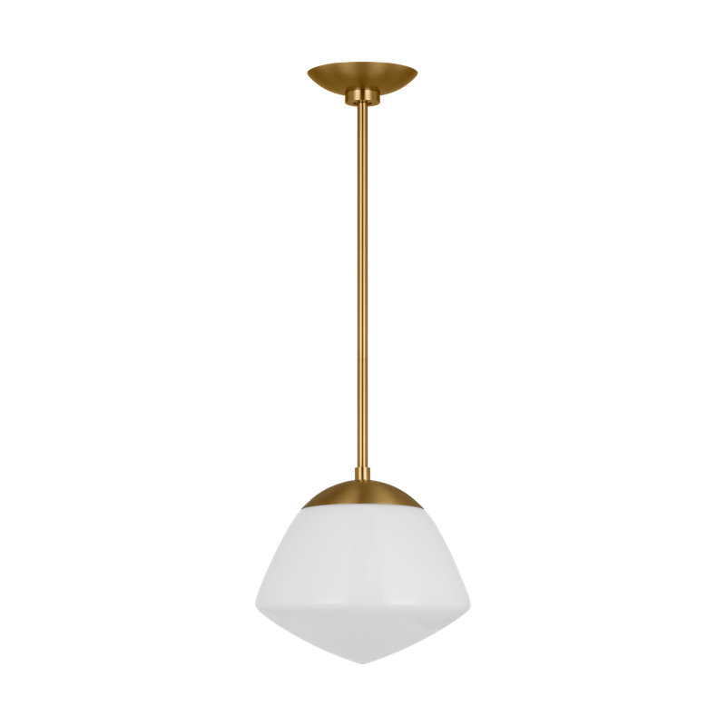 Luminaire suspendu Milne, Or brossé, H 14 po x l 15,5 po x P 15,5 po