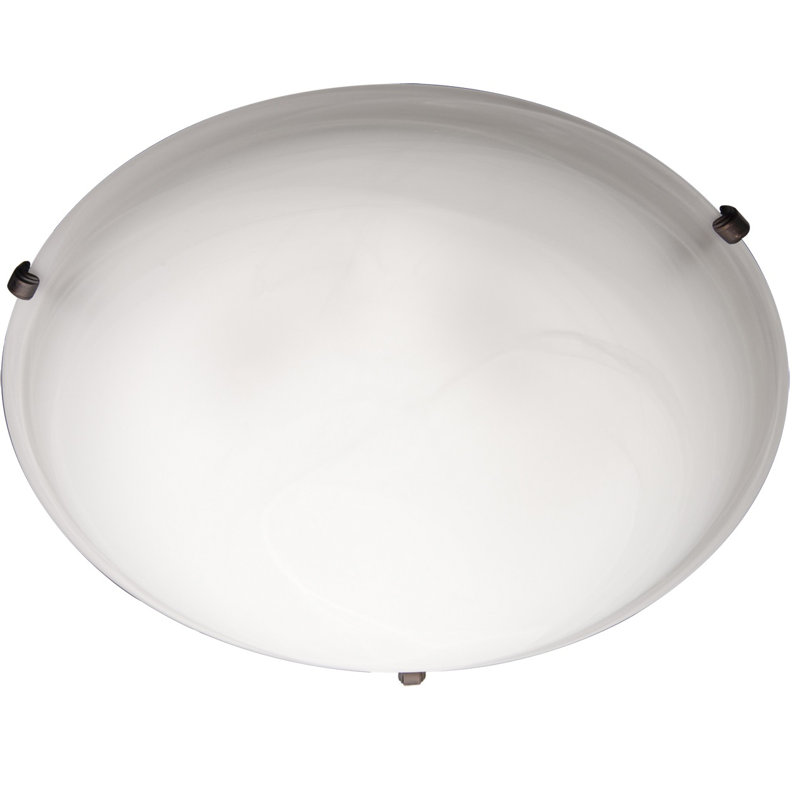 Irinka Glass Flush Mount, Marble/Oil Rubbed Bronze
