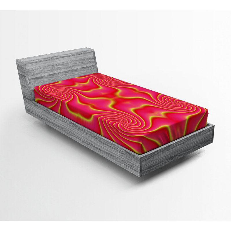 Microfiber Abstract Fitted Sheet, Twin XL Fitted Sheet