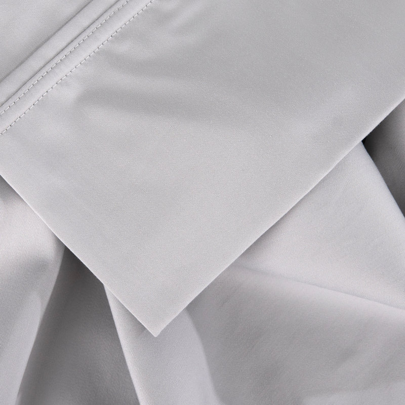 Bedgear Hyper-Cotton Sheet Set - Quick Dry - Breathable - Silky Smooth Sheets, Full Sheet Set with 2 Pillowcases, Light Gray