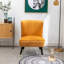 Fauteuil d'appoint contemporain en velours, bleu-85951479