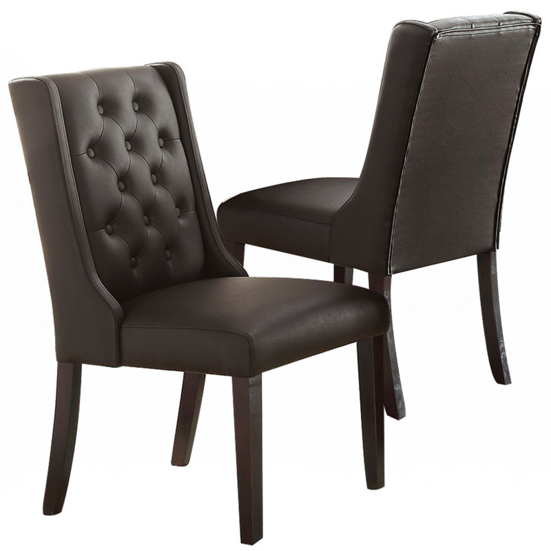 Mobilier de salle à manger en similicuir, Espresso