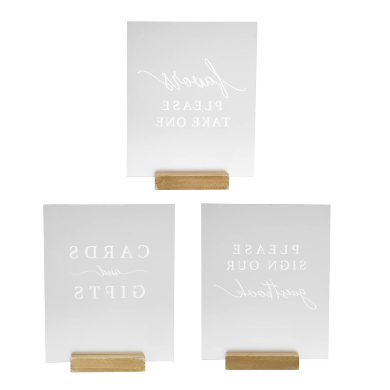 Ensemble de 3 panneaux décoratifs de réception de mariage, de cérémonie, de fête et de table avec support