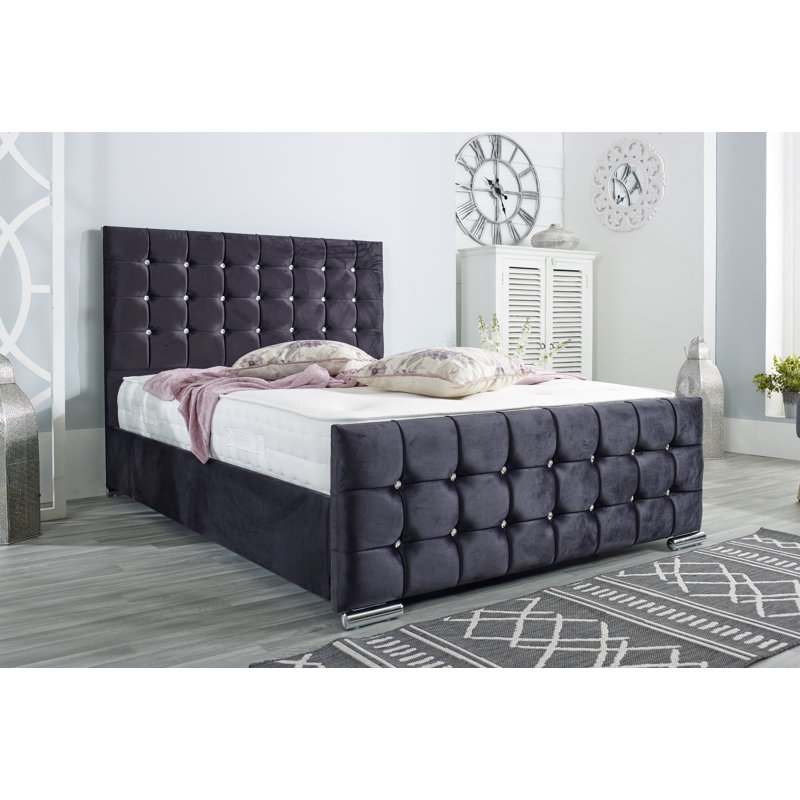 Lexington Upholstered Bed Frame, Small Double (4'), Maroon