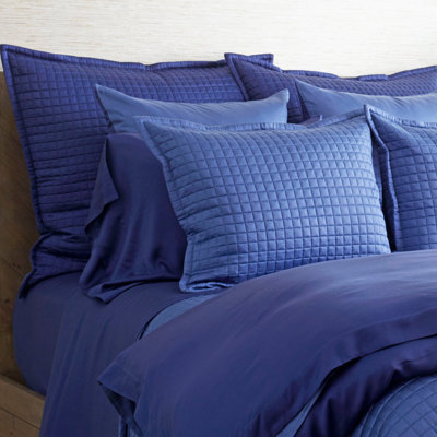Ready-to-Bed Solid Color 100% Lyocell Sham -  Ann Gish, SHTNE-NAV-PER