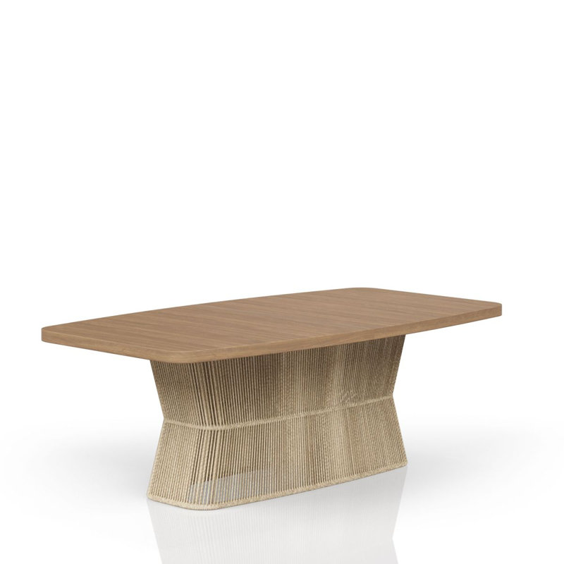 Dining Table - Toffe With Rope Base