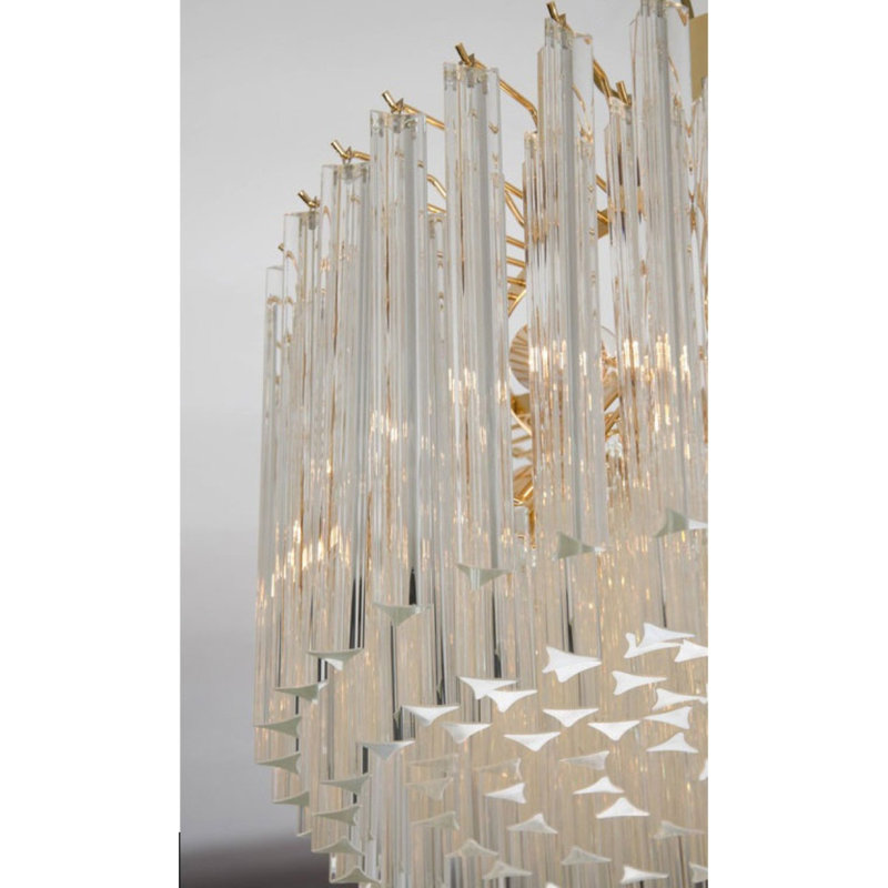 Lustre à 12 lumières Murana, Or antique, Amber, 36" Diameter x 13" Height