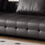 Canapé modulaire noir en cuir véritable-1818007257