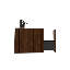 Ensemble de meuble-lavabo mural simple 30 po avec plateau en porcelaine Alixandrea