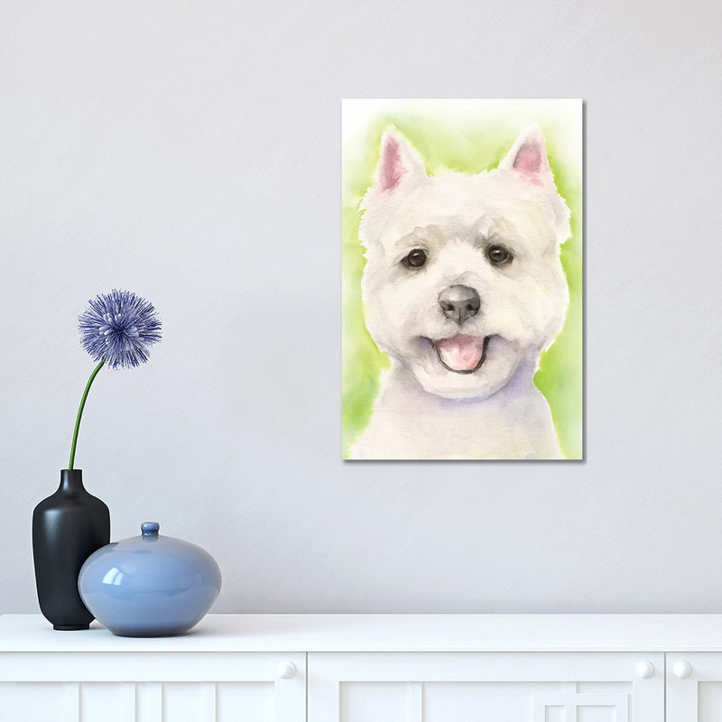 Westie 1 Piece Wrapped Canvas Wall Art, 30.48 cm H x 45.72 cm W