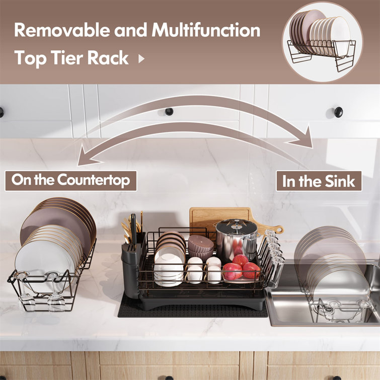 LUXESIT 2-Tier Stainless Steel Dish Rack