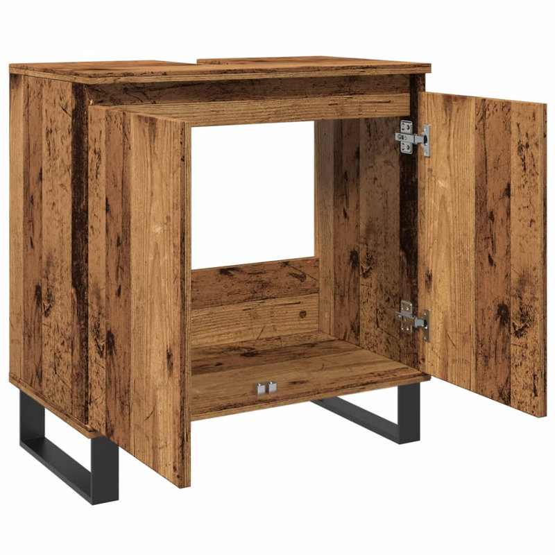 Saraiyah Bathroom Cabinet, Old Wood
