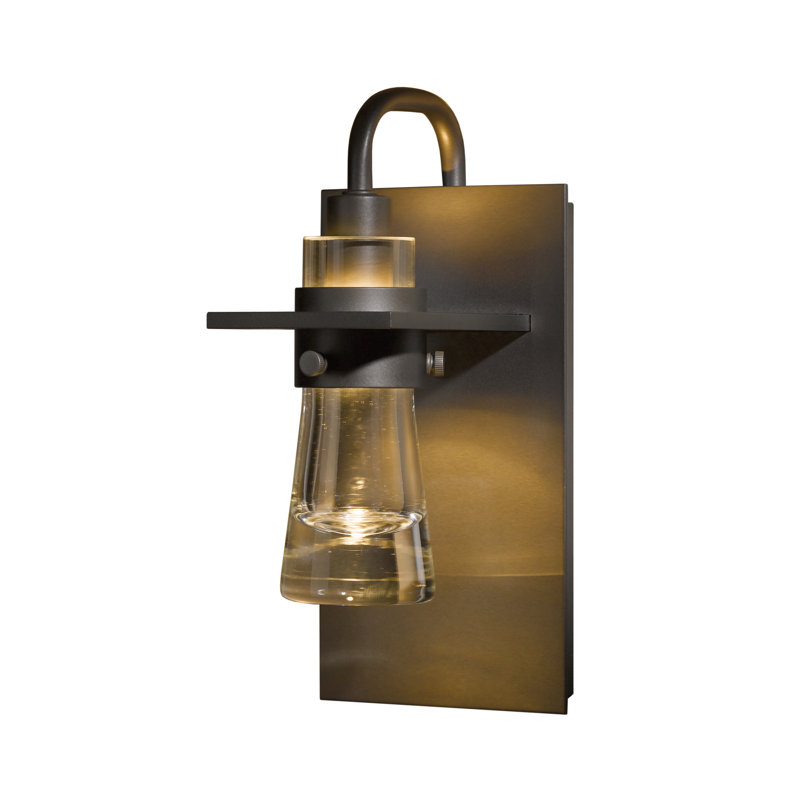 Erlenmeyer 1-Light Armed Sconce, Translucent Dark Smoke