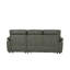 Canapé-lit modulaire convertible en L 88,5 po avec méridienne coulissante avec rangement et accoudoirs rembourrés-590725122