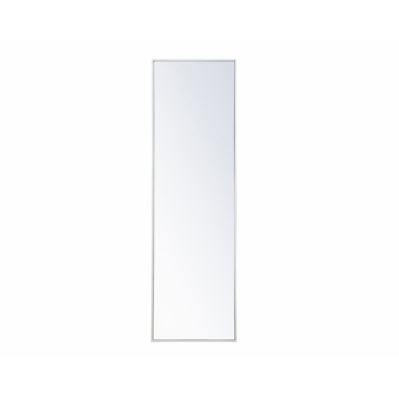 Sabine Metal Rectangle Wall Mirror, 60" x 18", White