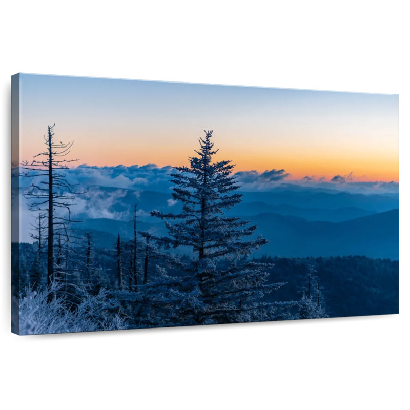 Alvord Snowy Mountain Trees, 24'' H x 36'' W