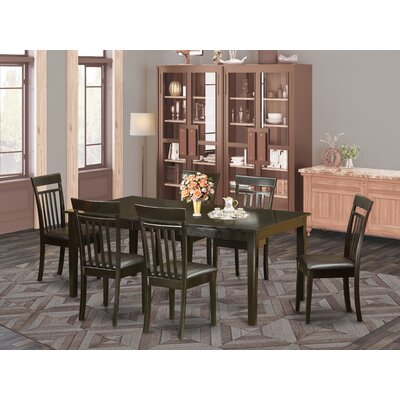 Forada 7 - Piece Butterfly Leaf Rubberwood Solid Wood Dining Set -  Red Barrel StudioÂ®, 620A1BD281E54B8FAFAFB9F9BBC3B645