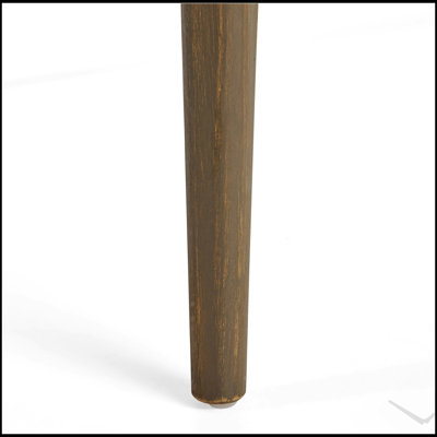 Table de salle à manger d'extérieur carrée en bois d'acacia durable avec revêtement imperméable et pieds droits pour une utilisation durable