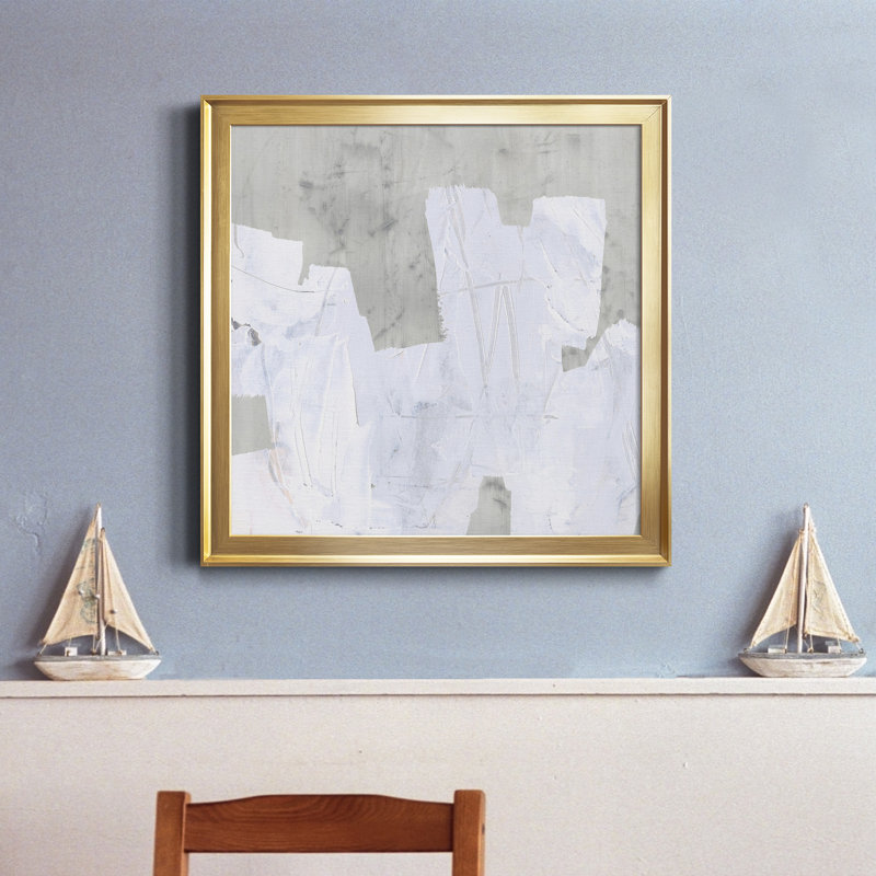 Ice Shield II - reproduction encadrée de qualité supérieure - prête à être accrochée, Toile avec cadre doré, Pas de tapis