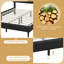 Structure de lit tapissier Costway