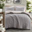 Ensembles de literie en chenille luxueux, design gris moderne pour le confort de la maison