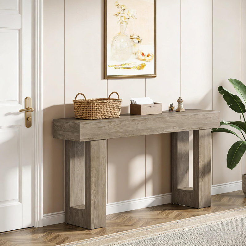 Elegant Console Table,Wooden Side Table, Gray