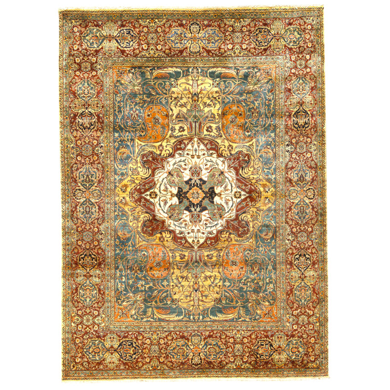 Tapis rouge noué à la main de haute qualité