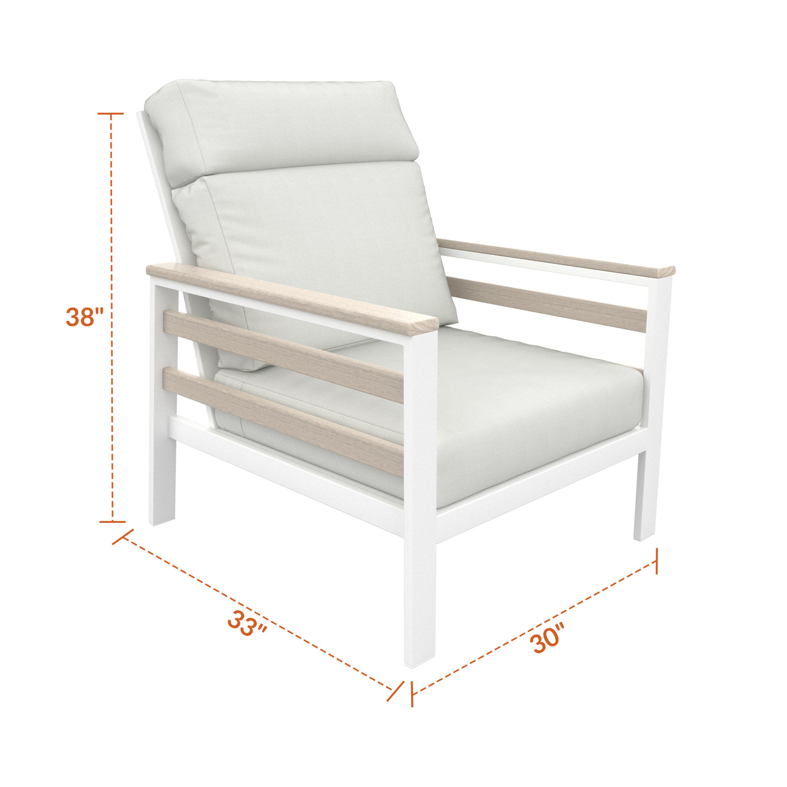 Townsend Sunbrella® Patio Lounge Chair, Canvas White