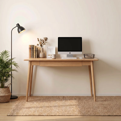 39"W Solid Oak Desk with Drawer