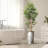 Artificial Tree in Contemporary Geometric Pattern Planter Fake Bamboo Silk Tree Plant Pot Plus Tree-103592544
