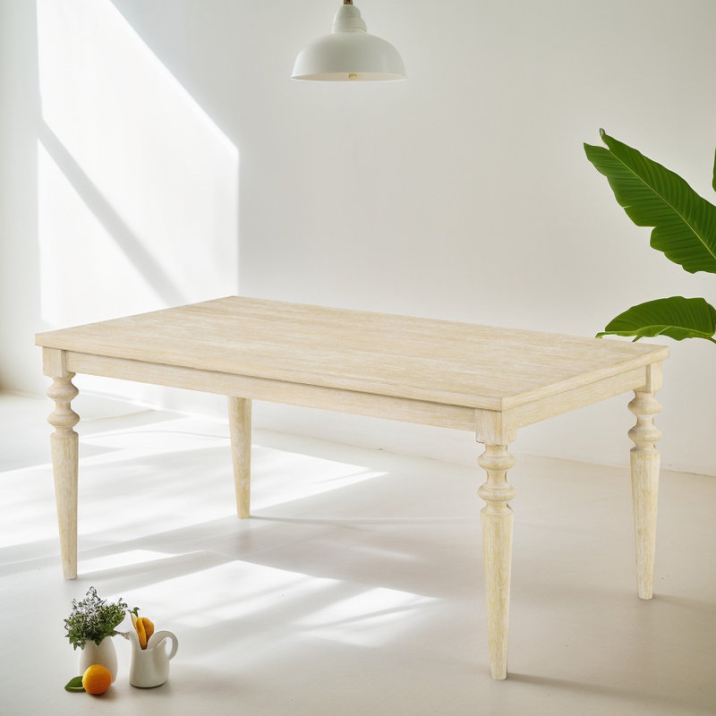 Ensemble de salle à manger 7 pièces exquis comprenant une table de salle à manger à pieds tournés et 6 chaises capitonnées confortables pour une expérience culinaire mémorable