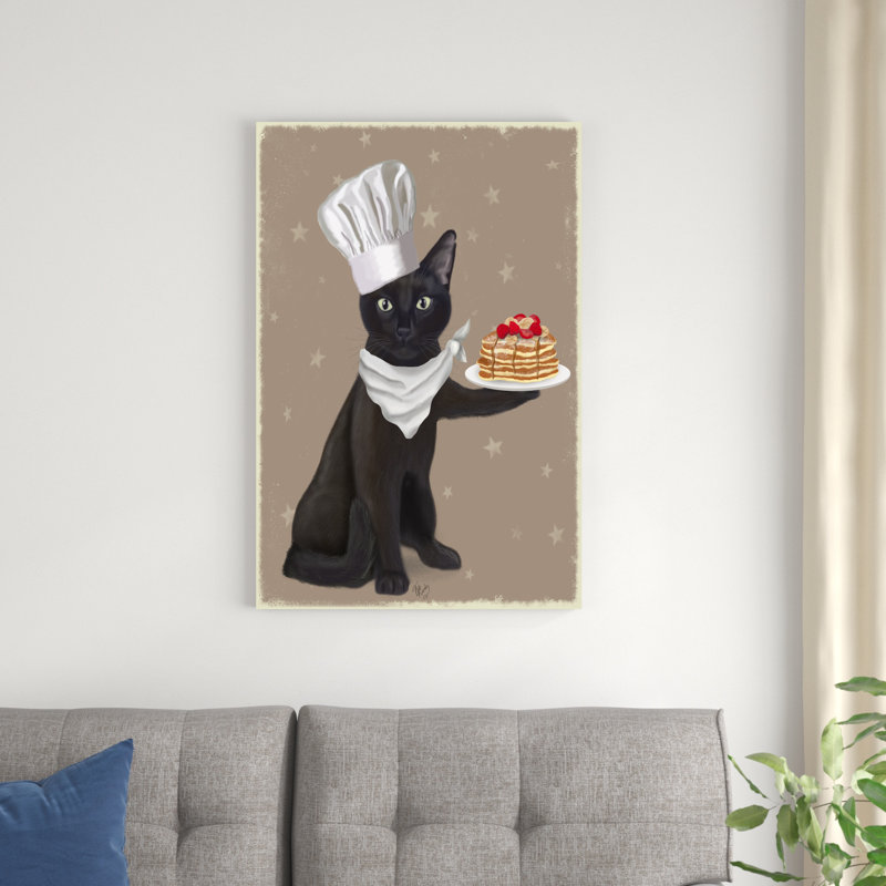 Crêpes de chat noir, H 36 po x l 24 po x P 1,25 po