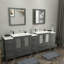  Ensemble de meuble-lavabo double 96 "avec miroir Modern-27042793