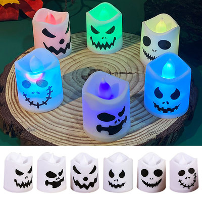 12pc petite bougie d'Halloween à DEL avec horreur et décoration de chambre effrayante