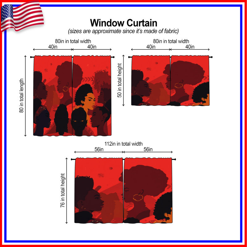 Rideaux de fenêtre Silhouette, 80 po x 61 po - 2 panneaux, Transparent