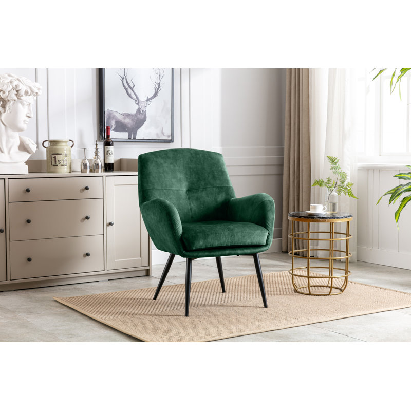 Upholstered Side Chair, Emerald