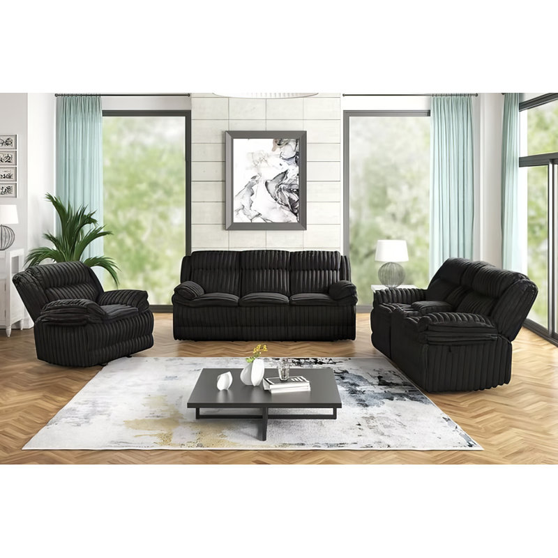 Ensemble inclinable noir 3 pièces Mello, Noir