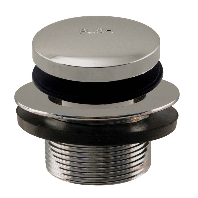 Bouchon de baignoire 1-1 / 2 "NPSM Tip-Toe - Filetage grossier, Nickel poli