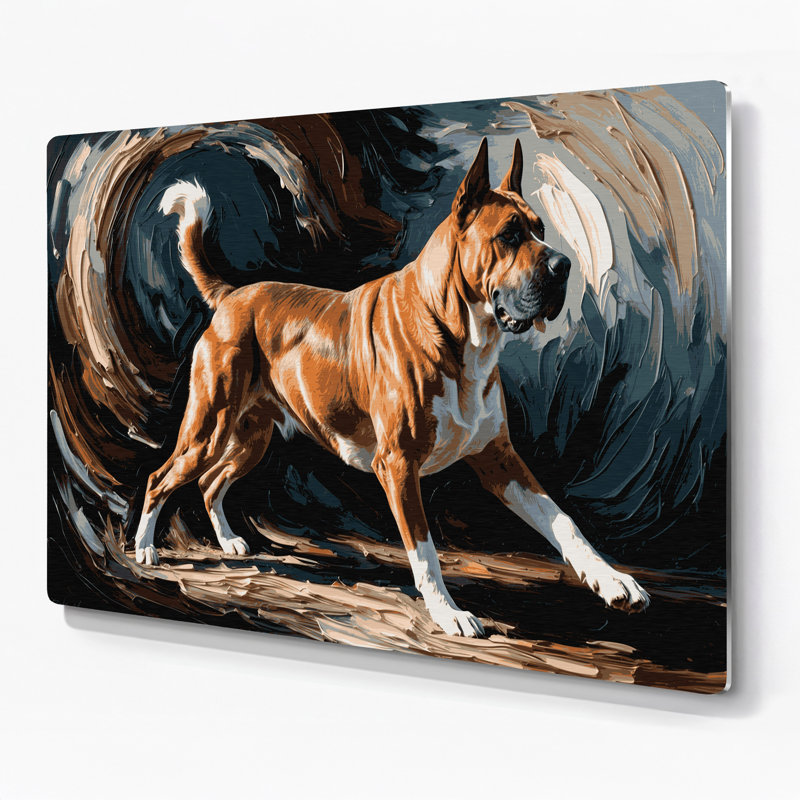 «Dogs Tosa», art mural en métal noir, H 24 po x l 36 po